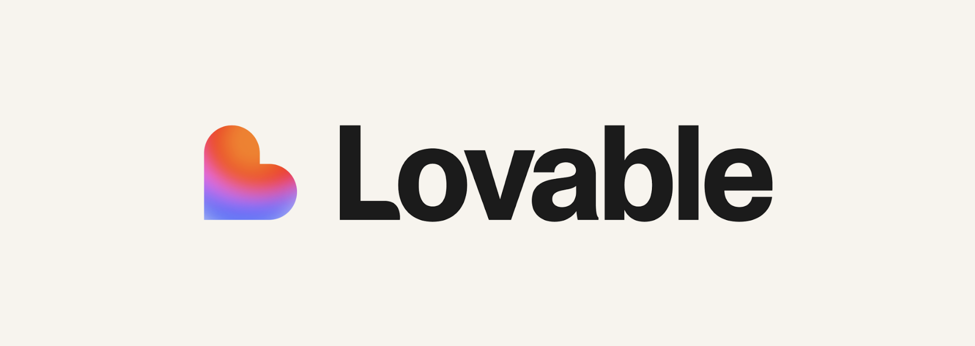 Lovable monochrome logo